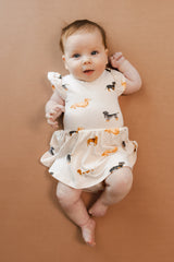 Twirl Bodysuit Dress in Dachshund