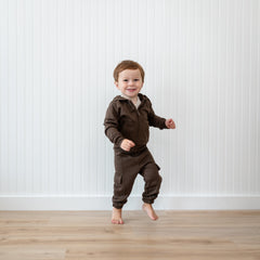 Fleece Cargo Pants in Espresso