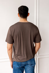 Men's Crew Neck Tee in Espresso