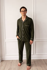 Men's Long Sleeve Pajama Set in Fir