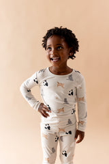 Long Sleeve Pajamas in Fluffy Cat