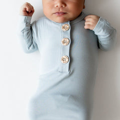Knotted Day Gown with Hat Set in Fog