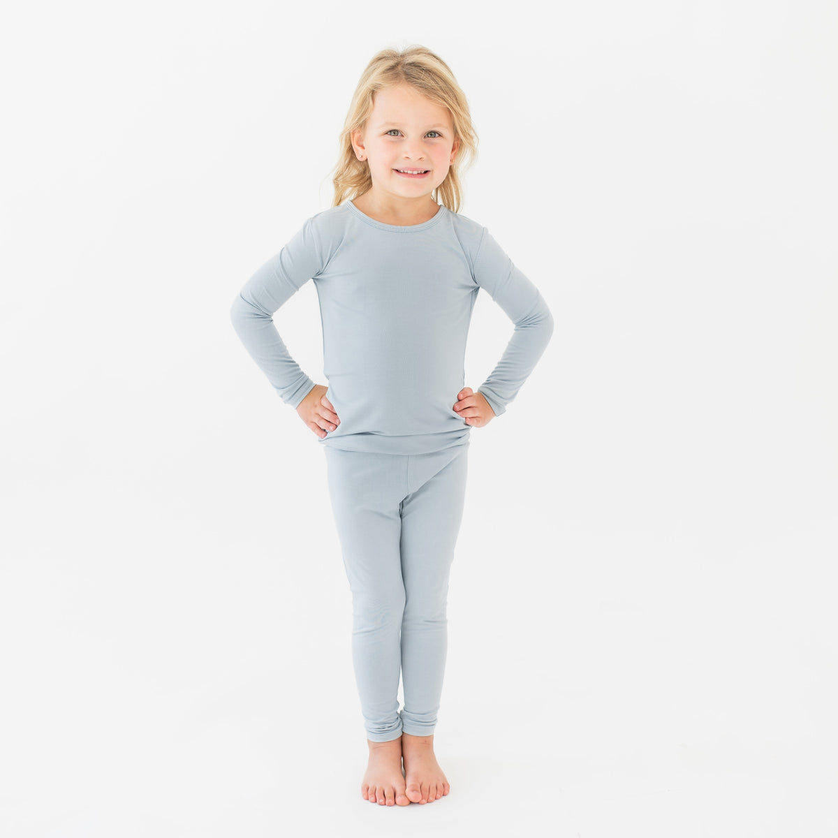 Long Sleeve Pajamas in Fog