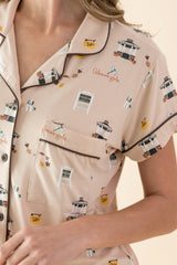 Women's Short Sleeve Pajama Set in Gilmore Girls