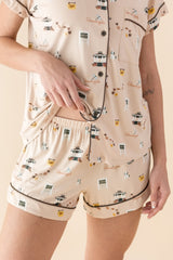 Women's Short Sleeve Pajama Set in Gilmore Girls
