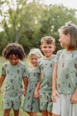 Short Sleeve Jogger Set in Groot