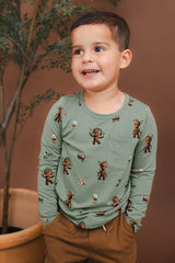 Long Sleeve Toddler Crew Neck Tee in Groot
