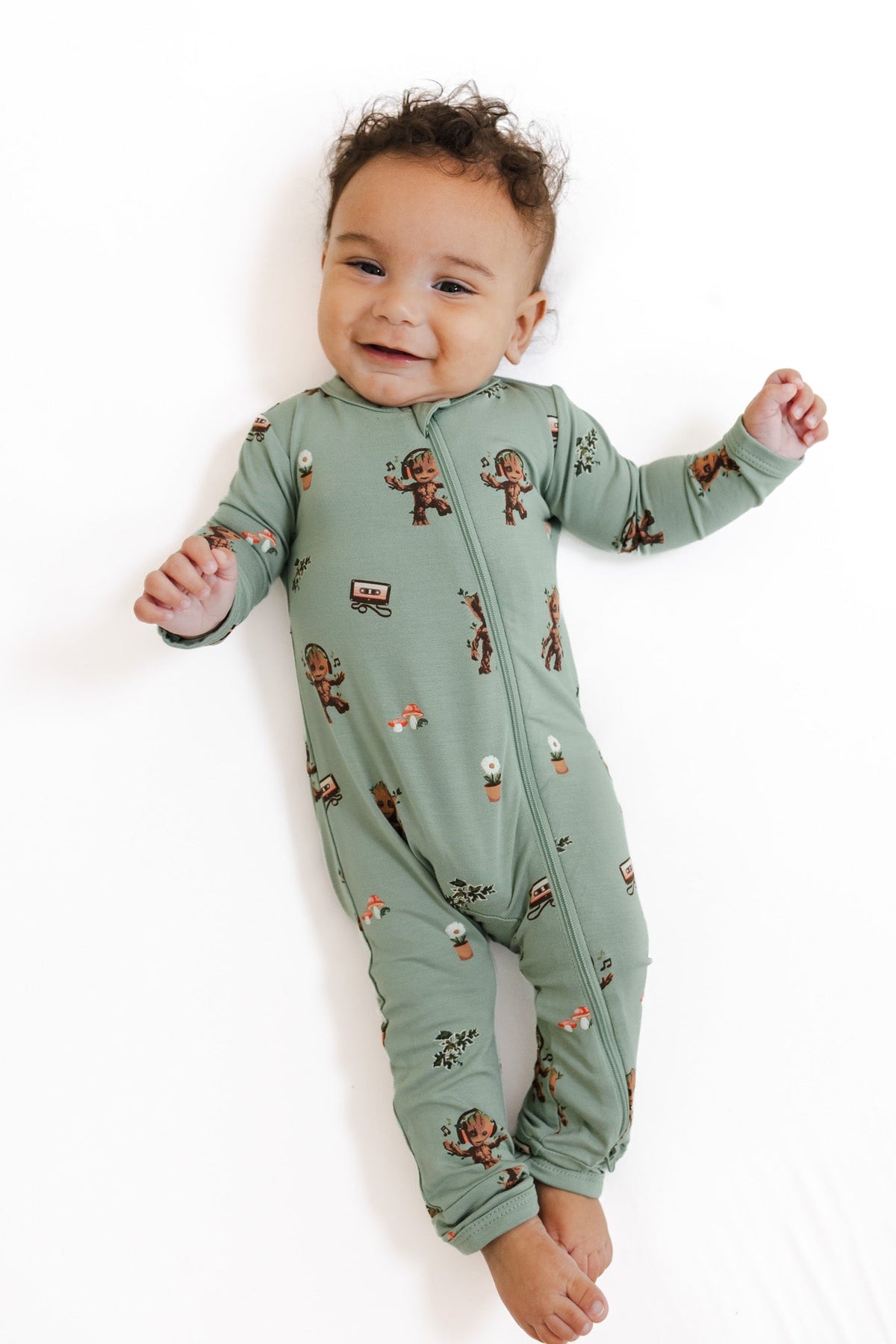 Zippered Romper in Groot