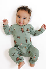 Zippered Romper in Groot