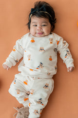 Long Sleeve Jogger Set in Halloween Teddy