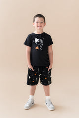 Toddler Basic Tee in Halloween Friends on Midnight
