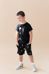 Toddler Basic Tee in Halloween Friends on Midnight