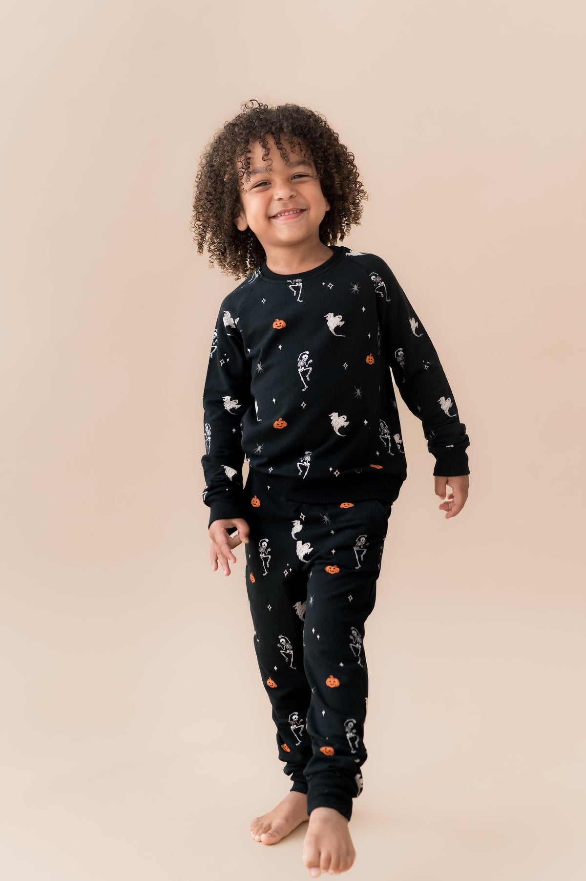 Long Sleeve Jogger Set in Halloween Friends