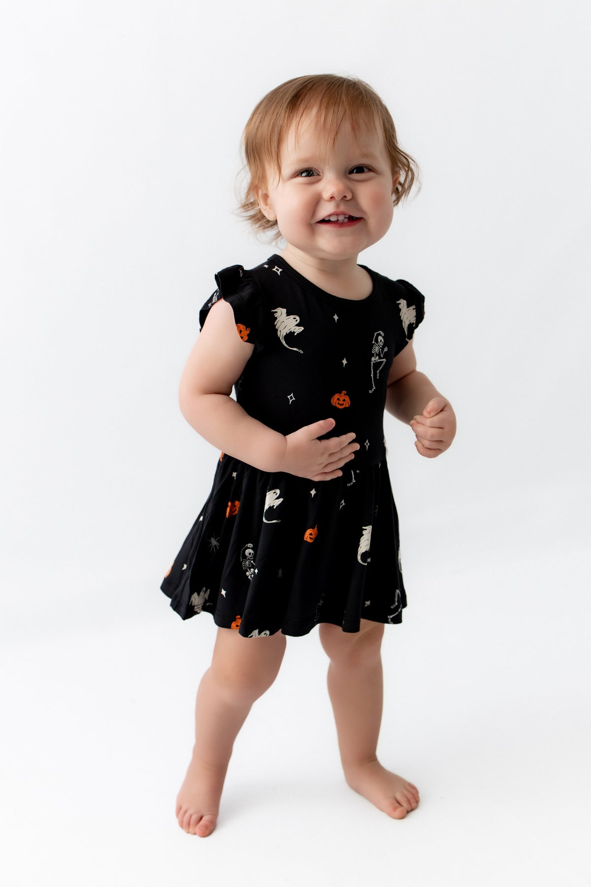 Twirl Bodysuit Dress in Halloween Friends