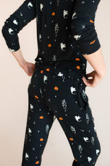 Women's Jogger Pajama Set in Halloween Friends