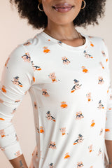 Women's Jogger Pajama Set in Halloween Teddy