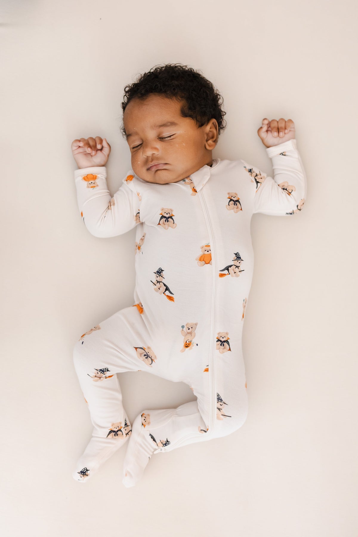 Zippered Footie in Halloween Teddy