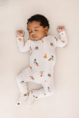 Zippered Footie in Halloween Teddy