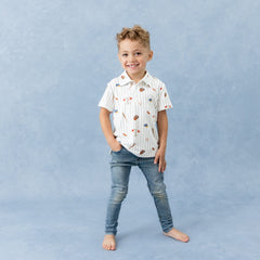 Toddler Short Sleeve Polo in Home Run