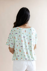 Women's Oversized V-Neck Tee in Honeydukes