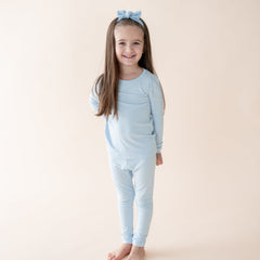 Long Sleeve Pajamas in Breeze