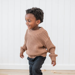 Chunky Knit Sweater in Latte