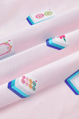 Zippered Romper in Sakura Mahjong