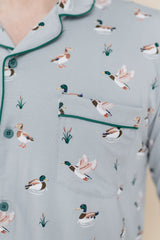 Men's Long Sleeve Pajama Set in Mallard Duck