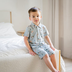 Toddler Short Sleeve Polo in Mallard Duck