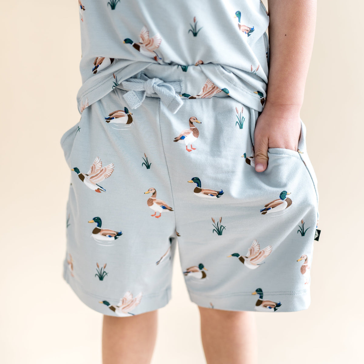 Drawstring Short in Mallard Duck