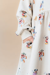 Long Sleeve Skater Dress in Mickey Mouse and Friends