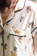 Women's Short Sleeve Pajama Set in Mickey Mouse & Friends