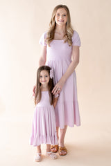 Women’s Smocked Dress in Thistle