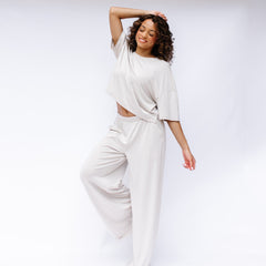Women's Wide Leg Pant in Oat