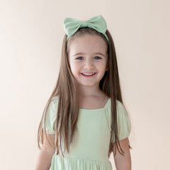 Bow Headband in Basil