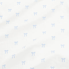 Pointelle Short Sleeve Set in Sweet Blue Bow
