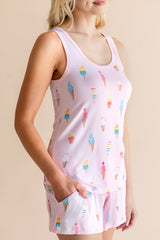 Women's Tank Set in Sakura Ice Cream