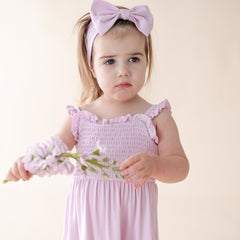 Smocked Dress in Thistle