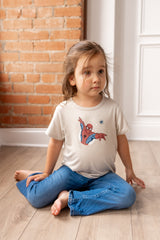 Toddler Basic Tee in Spider-Man on Oat