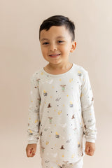 Long Sleeve Pajamas in Starry Icon