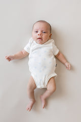 Pointelle Kimono Bodysuit in Sweet Blue Bow