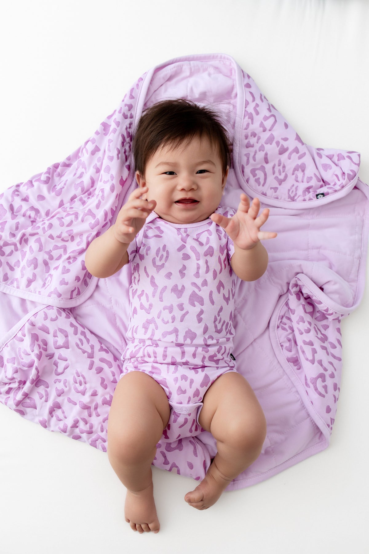 Baby Blanket in Thistle Leopard 1.0