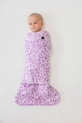 Sleep Bag Swaddler in Thistle Leopard 1.0