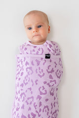 Sleep Bag Swaddler in Thistle Leopard 1.0