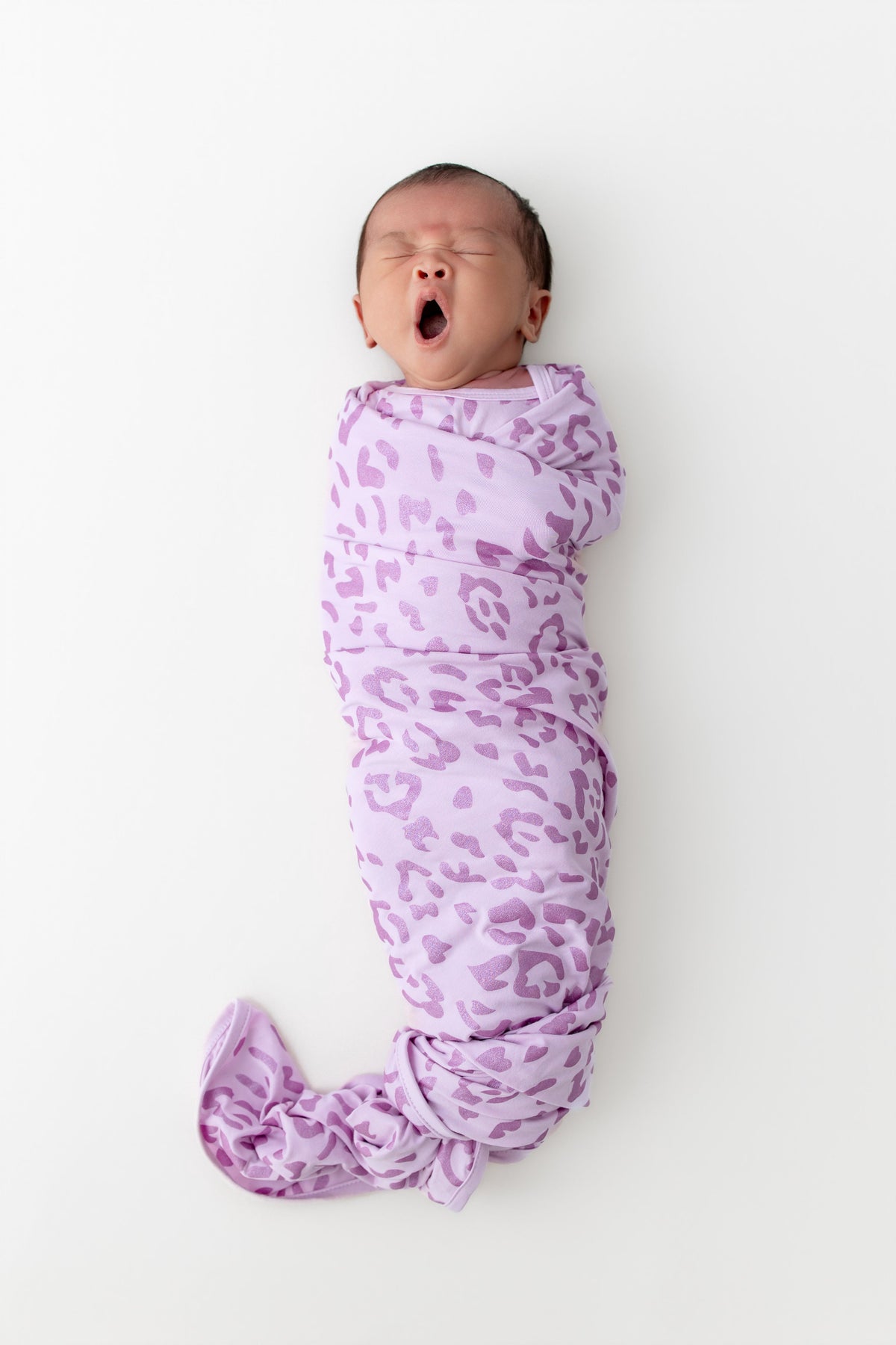 Swaddle Blanket in Thistle Leopard