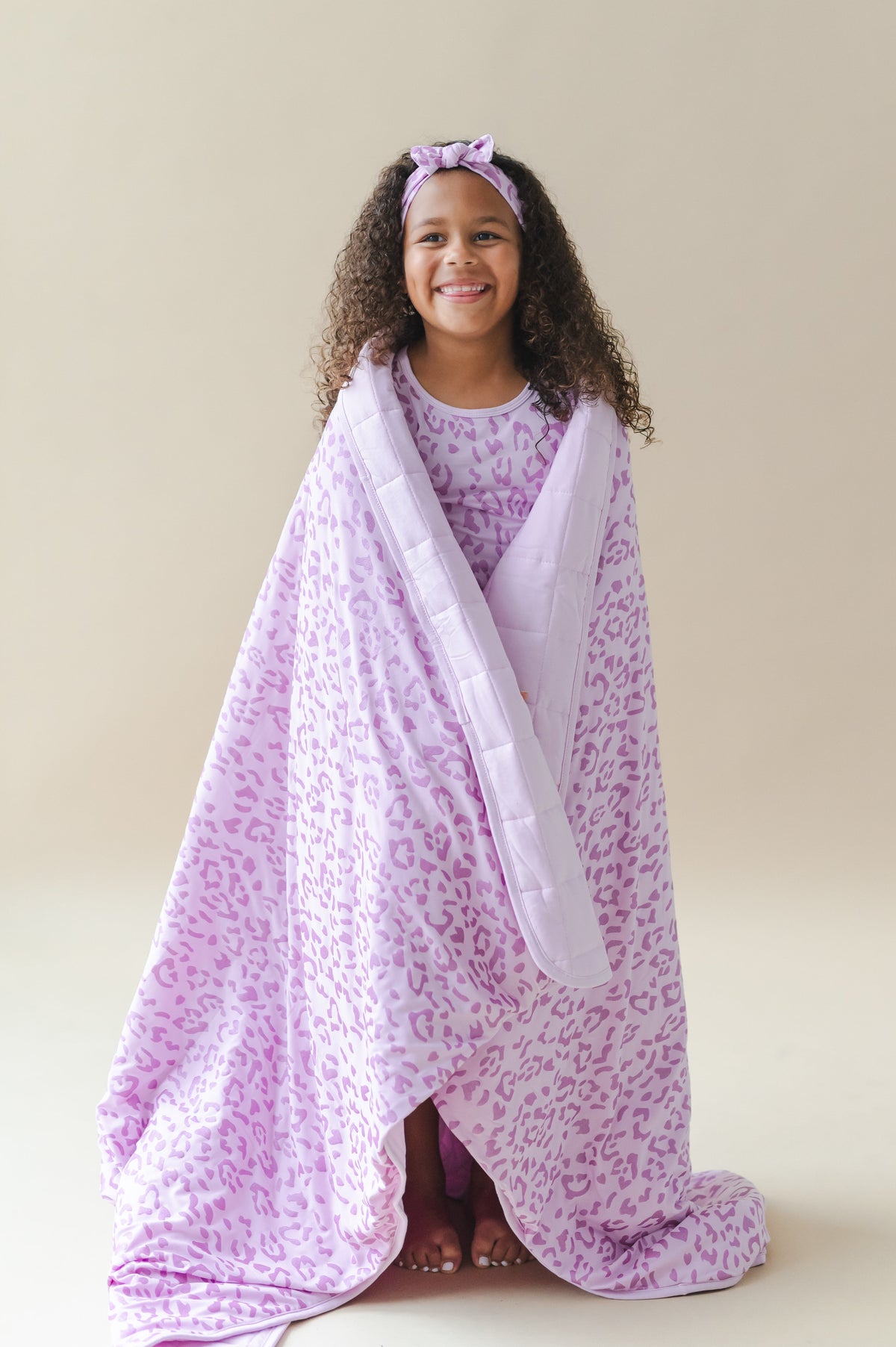 Youth Blanket in Thistle Leopard 2.5