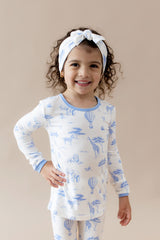Long Sleeve Pajamas in Toile Safari