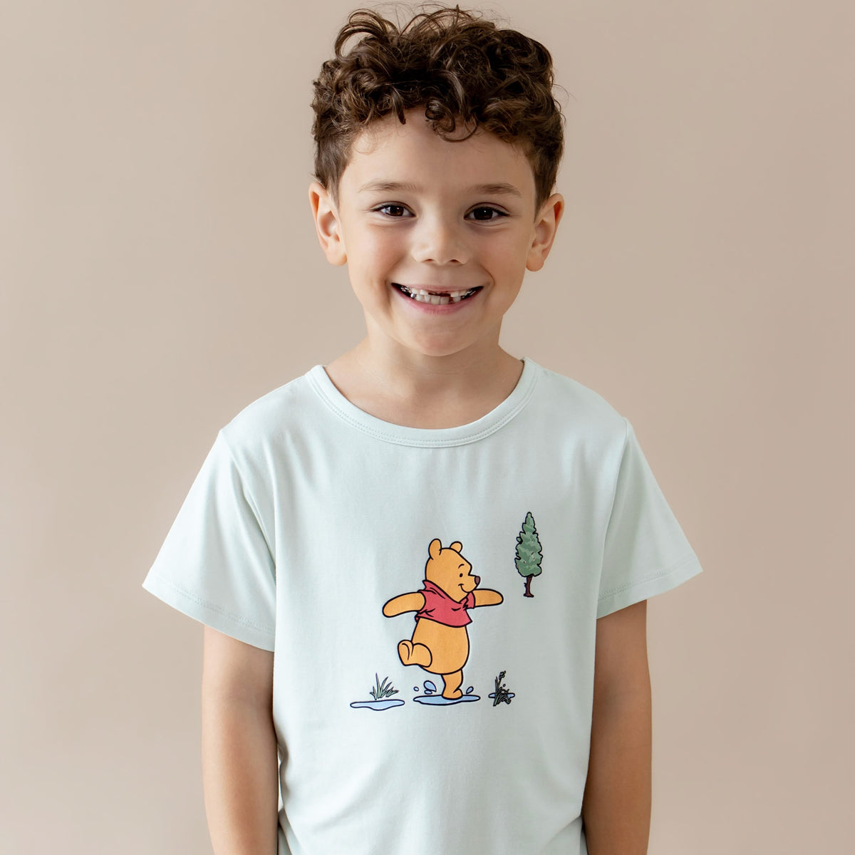 Toddler Basic Tee in Winnie the Pooh on Dew