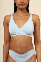Women's Cross Front Bralette in Breeze
