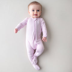 Zippered Footie in Thistle